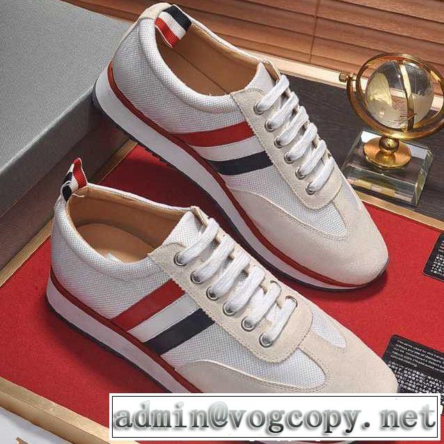 2019春夏の大注目トレンド 3色可選 ランニングシューズ THOM BROWNE トムブラウン春夏シンプルファッションでOK！