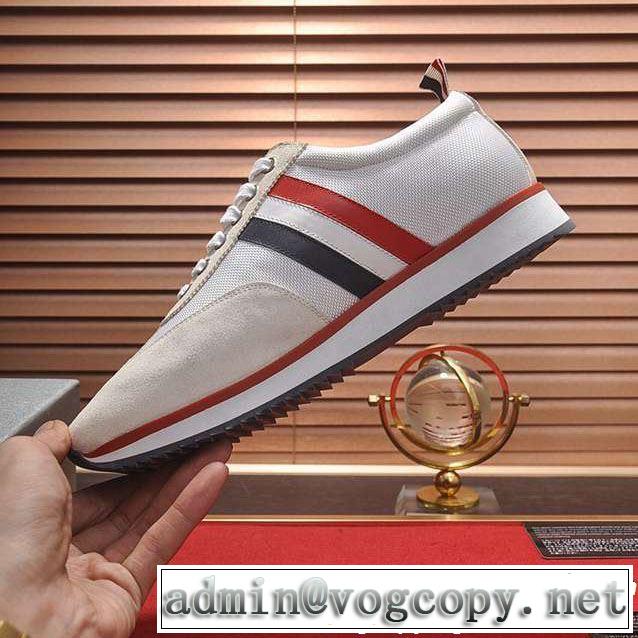 2019春夏の大注目トレンド 3色可選 ランニングシューズ THOM BROWNE トムブラウン春夏シンプルファッションでOK！