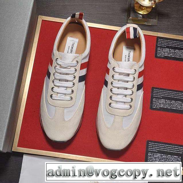 2019春夏の大注目トレンド 3色可選 ランニングシューズ THOM BROWNE トムブラウン春夏シンプルファッションでOK！