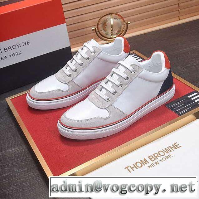 今流行りの最新コレクション 2019年春夏シーズンの人気 ランニングシューズ 2色可選 THOM BROWNE トムブラウン