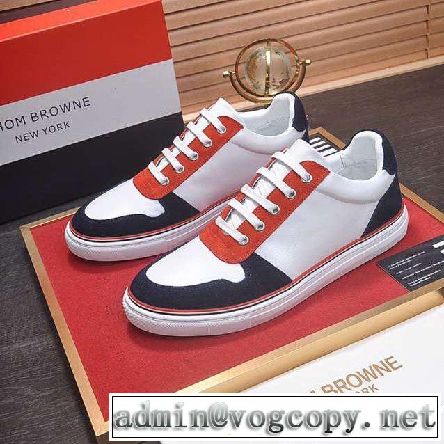 今流行りの最新コレクション 2019年春夏シーズンの人気 ランニングシューズ 2色可選 THOM BROWNE トムブラウン