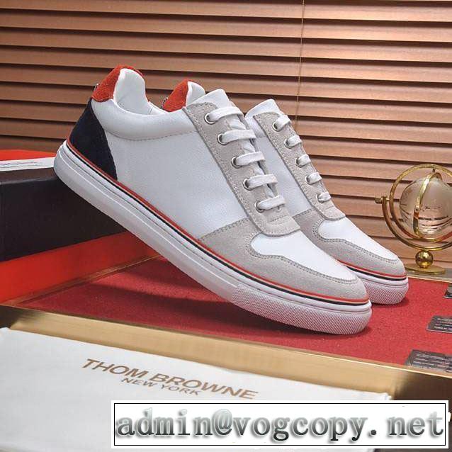 今流行りの最新コレクション 2019年春夏シーズンの人気 ランニングシューズ 2色可選 THOM BROWNE トムブラウン