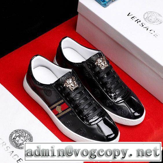 2019夏色っぽさ VERSACE ヴェルサーチ カジュアルシューズ リラックススタイルが実現 快適な着心地