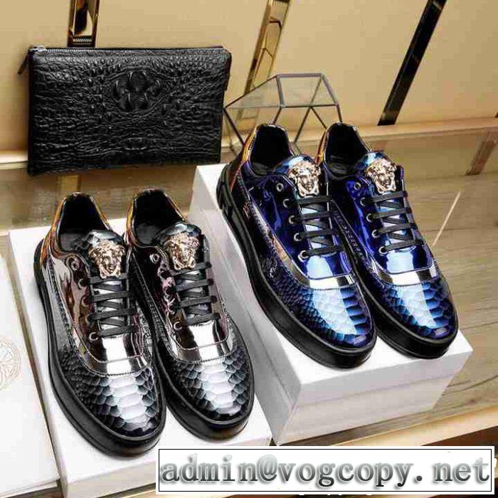 2019春夏は人気定番 人気ストリートブランド新品 VERSACE ヴェルサーチ カジュアルシューズ 2色可選
