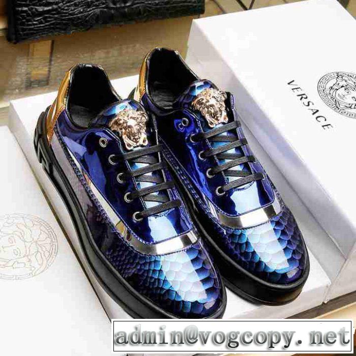 2019春夏は人気定番 人気ストリートブランド新品 VERSACE ヴェルサーチ カジュアルシューズ 2色可選