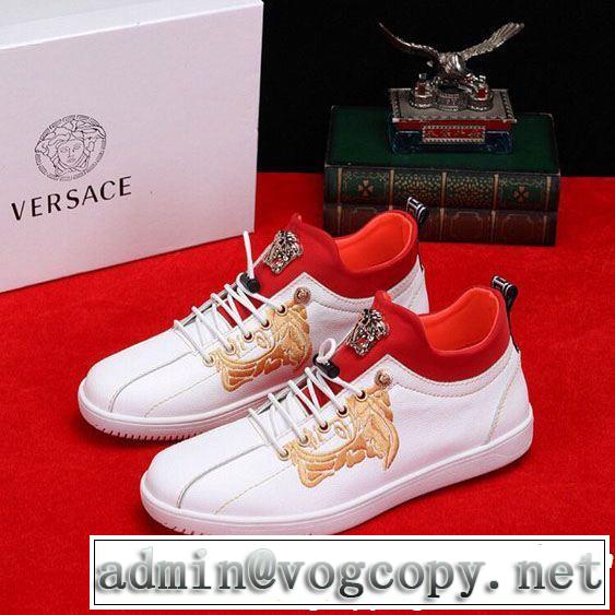 2色可選 カジュアルシューズ 2019年の夏のマスト 今季トレンドの限定アイテム VERSACE ヴェルサーチ
