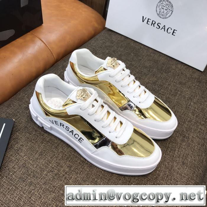 カジュアルシューズ  3色可選 2019春夏トレンドアイテム 今シーズン注目のデザイン VERSACE ヴェルサーチ