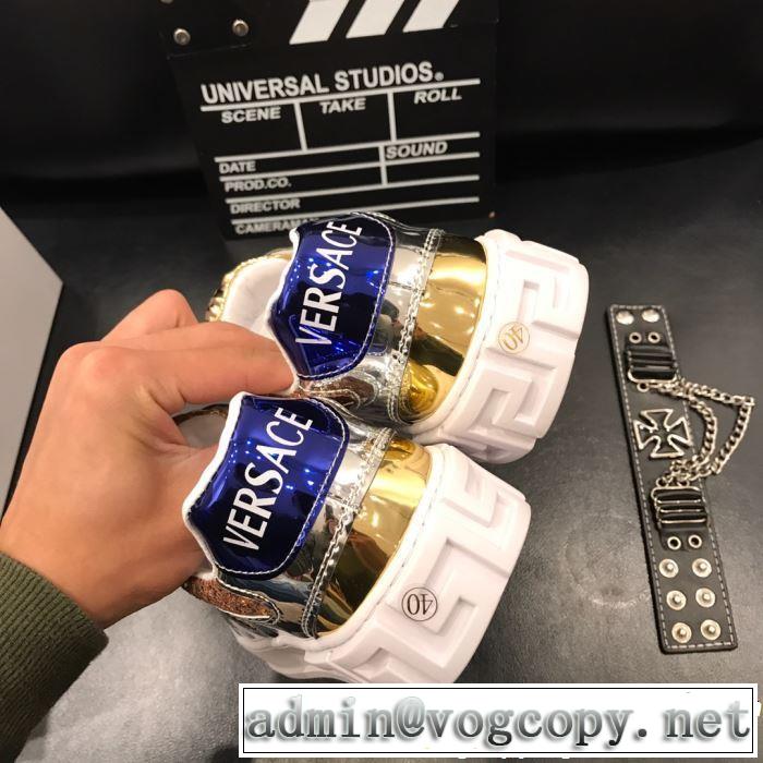 おしゃれな夏ファッション2019 VERSACE ヴェルサーチ カジュアルシューズ  2色可選 特に夏は人気アイテム