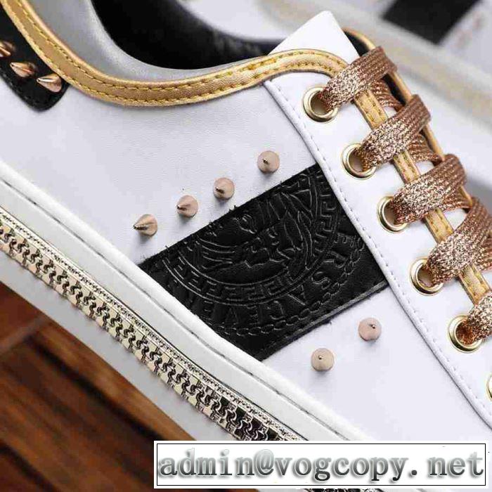 2019春夏は人気定番 VERSACE ヴェルサーチ カジュアルシューズ  2色可選 人気ストリートブランド新品
