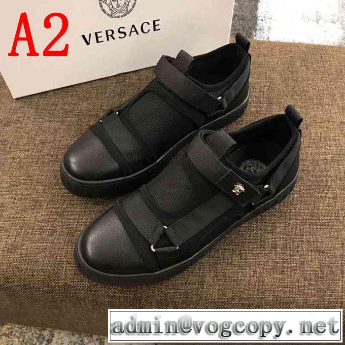 2019年春夏流行ファッション 季節感をプラス人気商品 ヴェルサーチ VERSACE ランニングシューズ 2色可選