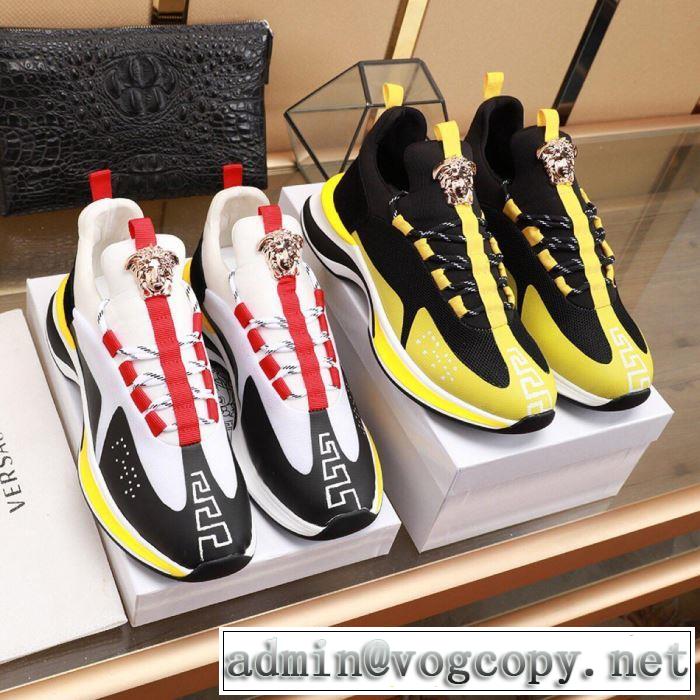 2色可選 カジュアルシューズ 最新のトレンドブランド人気的 2019春夏は人気定番 ヴェルサーチ VERSACE