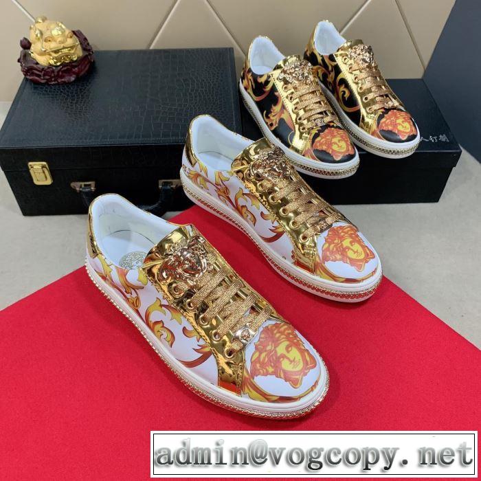 ヴェルサーチ VERSACE カジュアルシューズ 2色可選海外セレブは大人気  2019年夏の一押しファッションアイテム