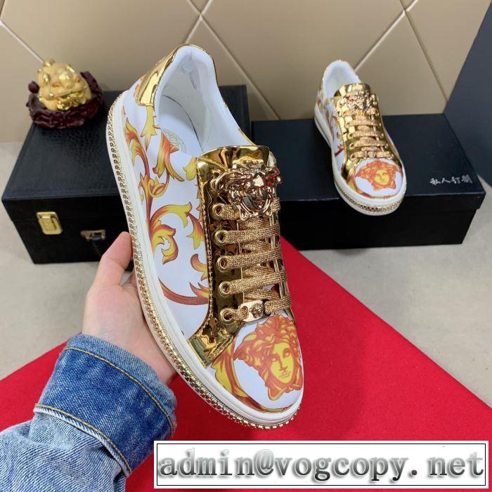 ヴェルサーチ VERSACE カジュアルシューズ 2色可選海外セレブは大人気  2019年夏の一押しファッションアイテム