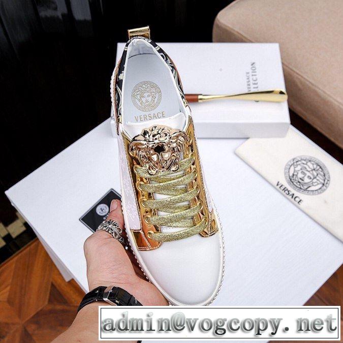 【2019春夏】最新コレクション ヴェルサーチ VERSACE カジュアルシューズ 2色可選 目を引く春夏トップス