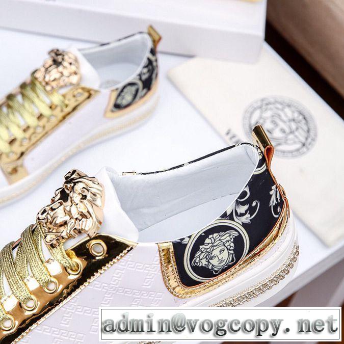 【2019春夏】最新コレクション ヴェルサーチ VERSACE カジュアルシューズ 2色可選 目を引く春夏トップス