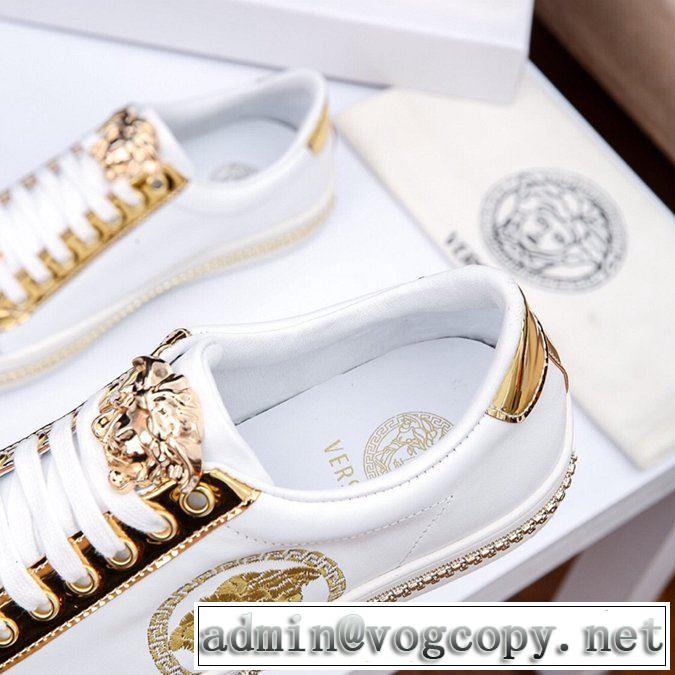 ヴェルサーチ VERSACE カジュアルシューズ 2色可選 2019春夏は人気定番 毎年トレンドアイテムが出る