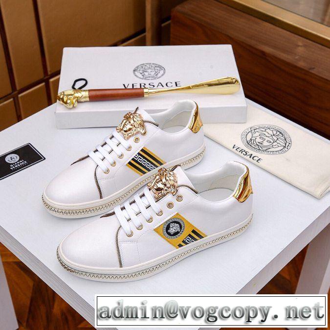 ヴェルサーチ VERSACE カジュアルシューズ 2色可選 春夏の流行りトップス 【2019春夏】最新コレクション