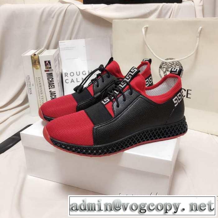 機能性が良くブランド新品 ヴェルサーチVERSACE  2019-2020秋冬のファッション ランニングシューズ 使いやすさのトレンド
