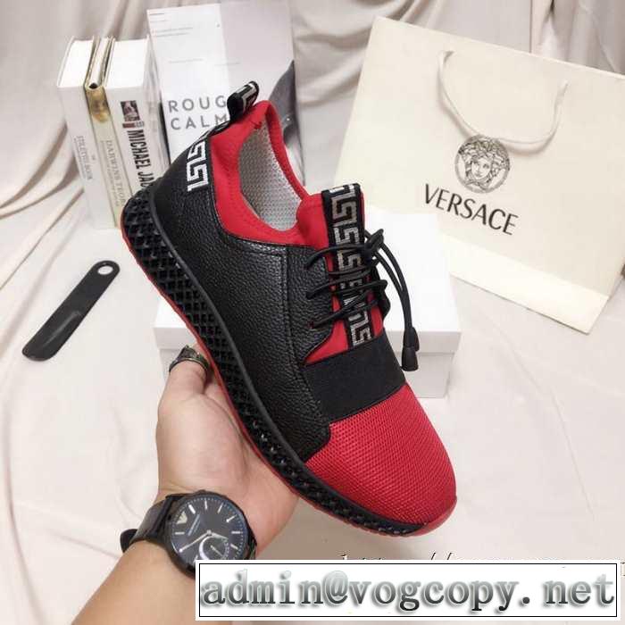 機能性が良くブランド新品 ヴェルサーチVERSACE  2019-2020秋冬のファッション ランニングシューズ 使いやすさのトレンド