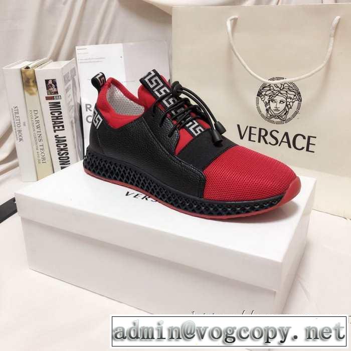 機能性が良くブランド新品 ヴェルサーチVERSACE  2019-2020秋冬のファッション ランニングシューズ 使いやすさのトレンド