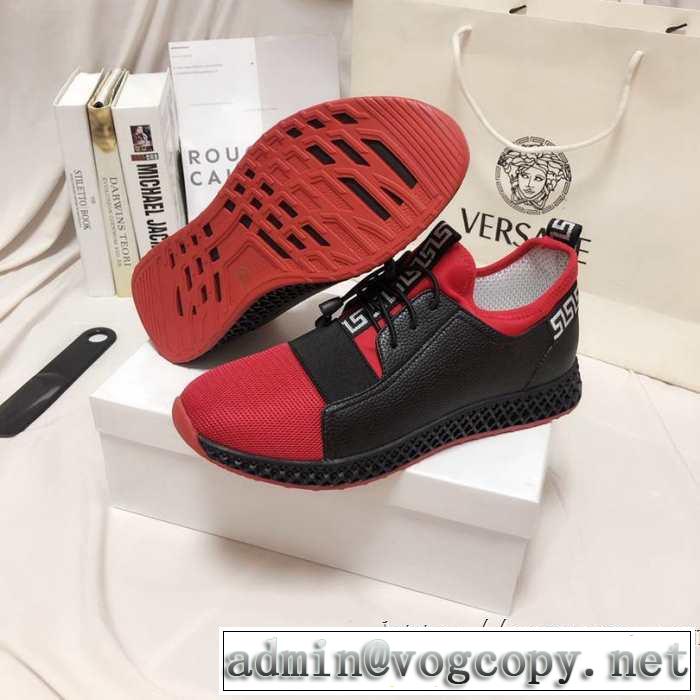 機能性が良くブランド新品 ヴェルサーチVERSACE  2019-2020秋冬のファッション ランニングシューズ 使いやすさのトレンド