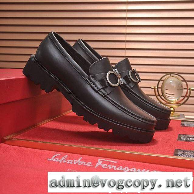 FERRAGAMO ビジネスシューズ 2019春夏トレンドアイテム 大胆にデザインオシャレ新品サルヴァトーレフェラガモ