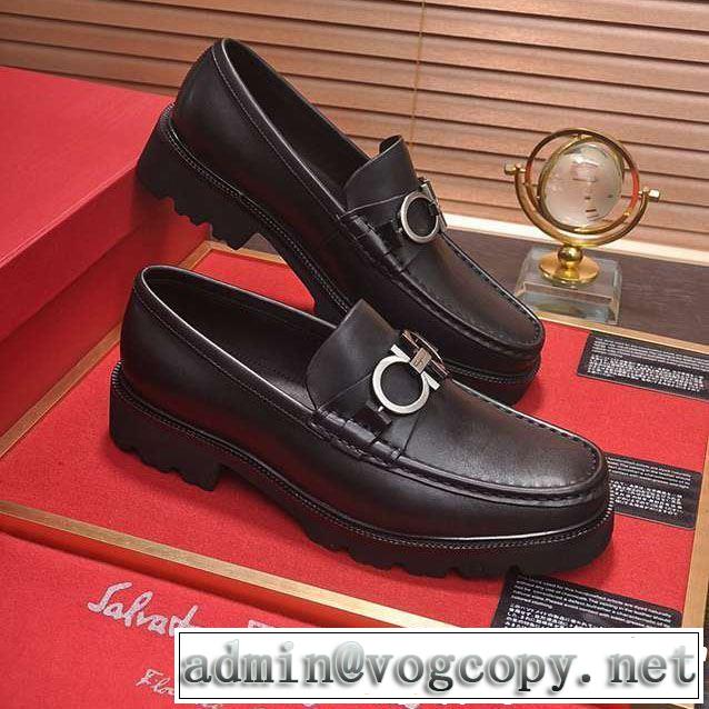 FERRAGAMO ビジネスシューズ 2019春夏トレンドアイテム 大胆にデザインオシャレ新品サルヴァトーレフェラガモ