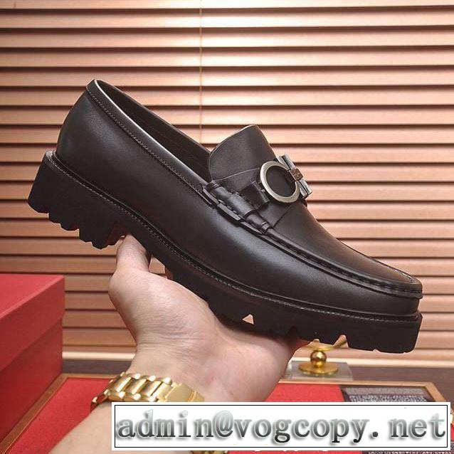 FERRAGAMO ビジネスシューズ 2019春夏トレンドアイテム 大胆にデザインオシャレ新品サルヴァトーレフェラガモ