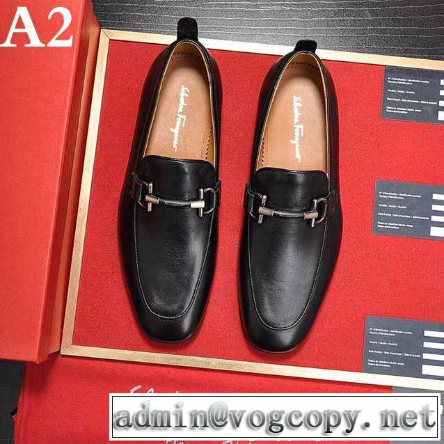 3色可選サルヴァトーレフェラガモ大人っぽく着こなし ビジネスシューズ FERRAGAMO 毎年トレンドアイテムが出る
