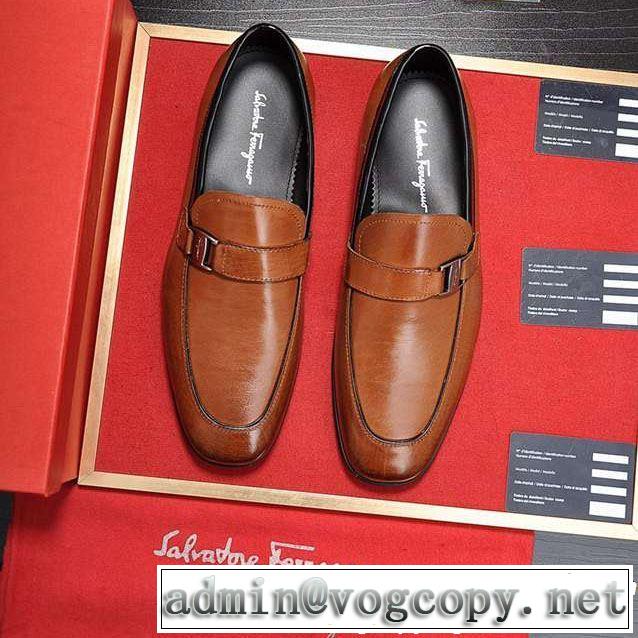サルヴァトーレフェラガモ 今期注目のブランドトレンド FERRAGAMO ビジネスシューズ  2色可選