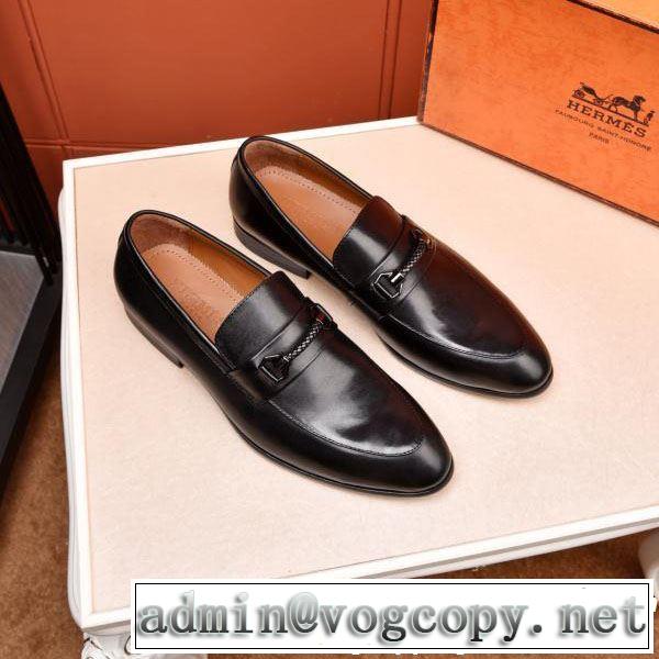  HERMES 2019限定 男性に人気  ビジネスシューズ エルメス新作限定めっちゃ綺麗色