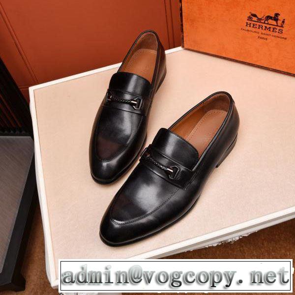 HERMES 2019限定 男性に人気  ビジネスシューズ エルメス新作限定めっちゃ綺麗色