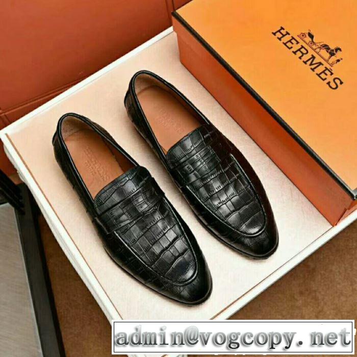新作限定大人でエレ ビジネスシューズ エルメス HERMES 2019SS完売品夏に大活躍間違いなし