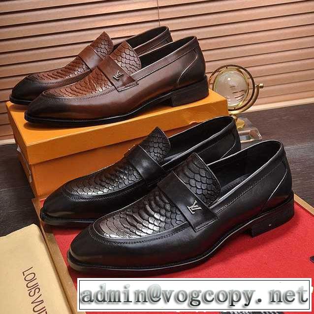  2色可選 着るだけで上品なスタイル ルイ ヴィトン LOUIS VUITTON ビジネスシューズ【2019年】夏のファッション