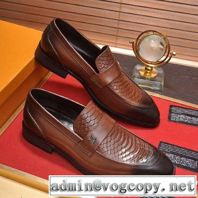 2色可選 着るだけで上品なスタイル ルイ ヴィトン LOUIS VUITTON ビジネスシューズ【2019年】夏のファッション