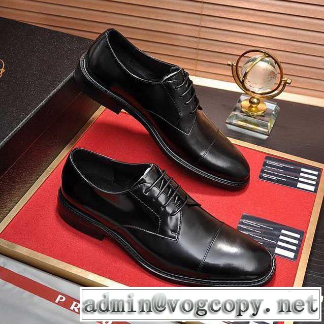 2019年最新ファッション ビジネスシューズ  すごく稀少カラープラダ PRADA 完売在庫確保