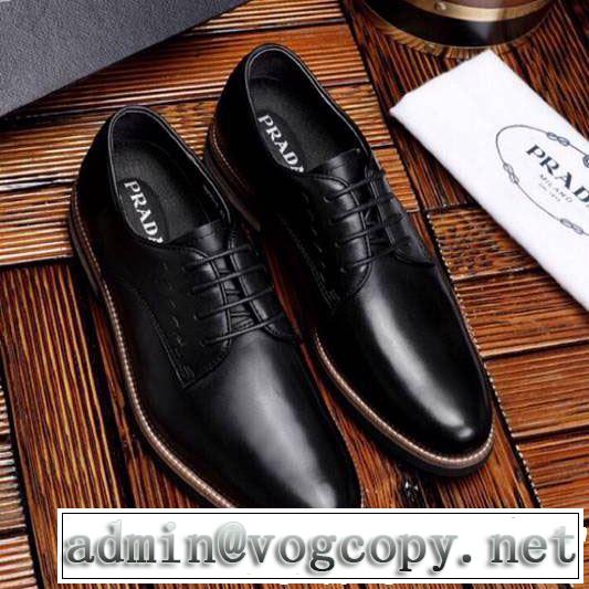 馴染みやすいスタイル美品  ビジネスシューズ プラダ PRADA 2019春夏のトレンド新商品