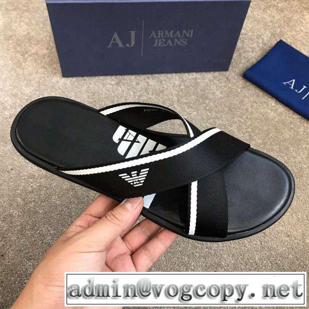 デザイン抜群のアイテム アルマーニ ARMANI ドレスアップ効果も抜群 2019年春夏流行ファッション 2色可選 サンダル 