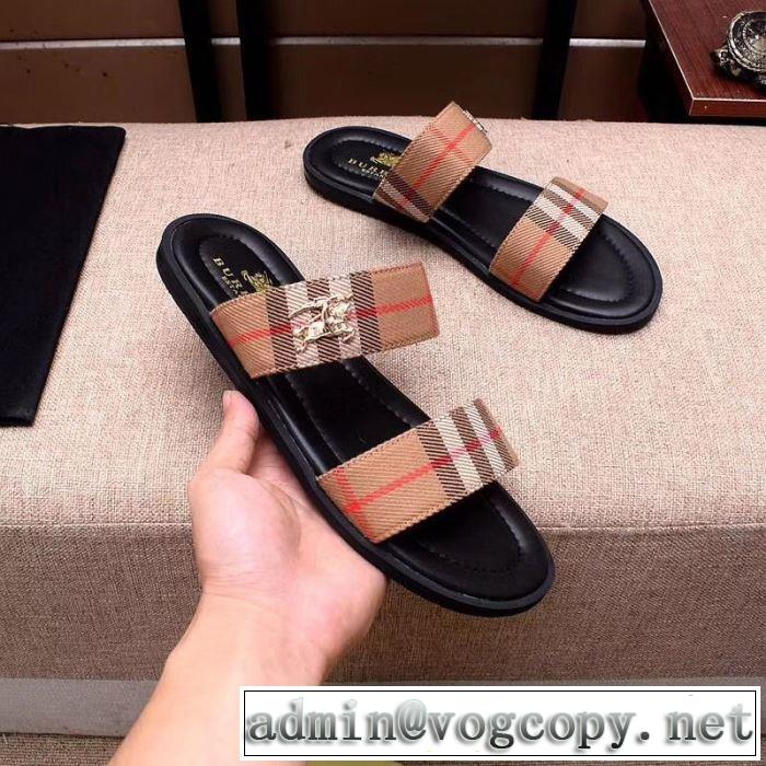  サンダル 春色の最旬の人気アイテム 3色可選 春夏の流行り2019新品 バーバリー BURBERRY 爽やかすぎない大人の印象に