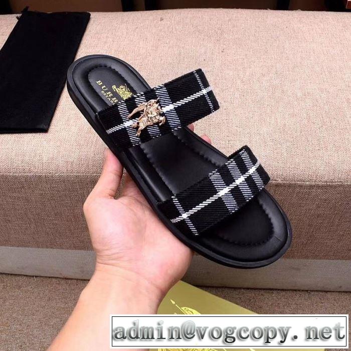 サンダル 春色の最旬の人気アイテム 3色可選 春夏の流行り2019新品 バーバリー BURBERRY 爽やかすぎない大人の印象に