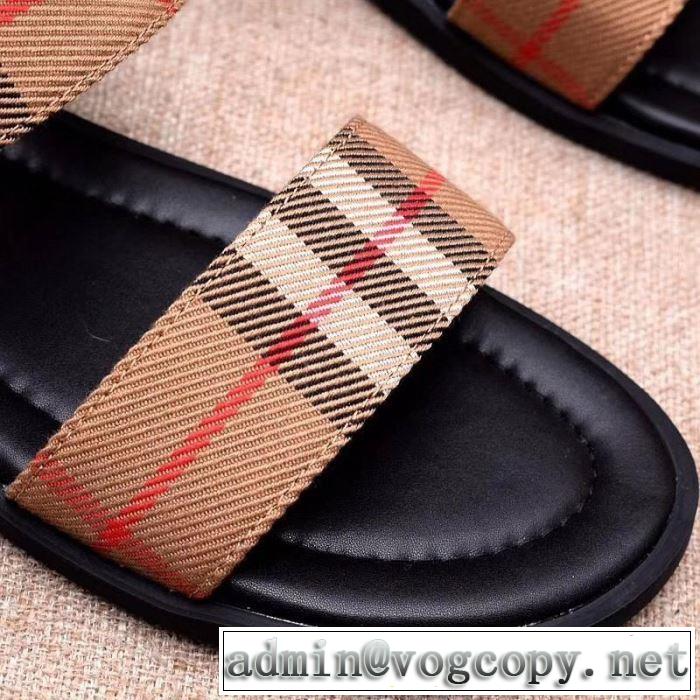  サンダル 春色の最旬の人気アイテム 3色可選 春夏の流行り2019新品 バーバリー BURBERRY 爽やかすぎない大人の印象に