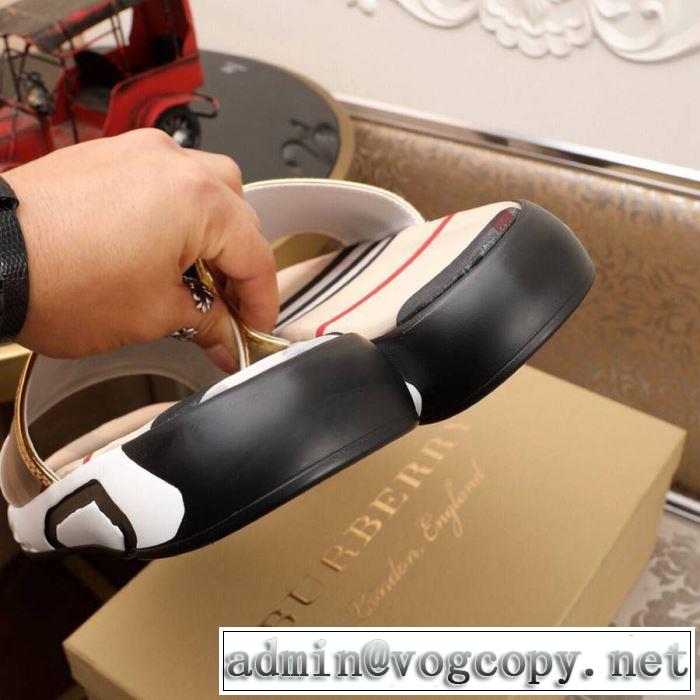 大人のカジュアルスタイル サンダル 3色可選 2019春夏の大注目トレンド  バーバリー BURBERRY 今年もトレンド 