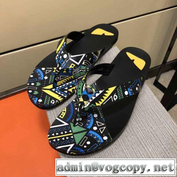 海外セレブは大人気 フェンディ FENDI 2019春夏トレンドアイテム トングサンダル春夏らしい爽やかさ