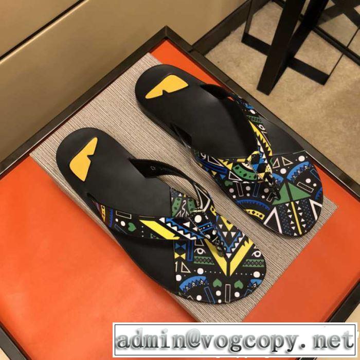海外セレブは大人気 フェンディ FENDI 2019春夏トレンドアイテム トングサンダル春夏らしい爽やかさ