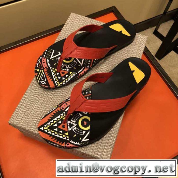 大人っぽく着こなし フェンディ2019春夏 FENDI トングサンダルカジュアルファッションを楽しもう