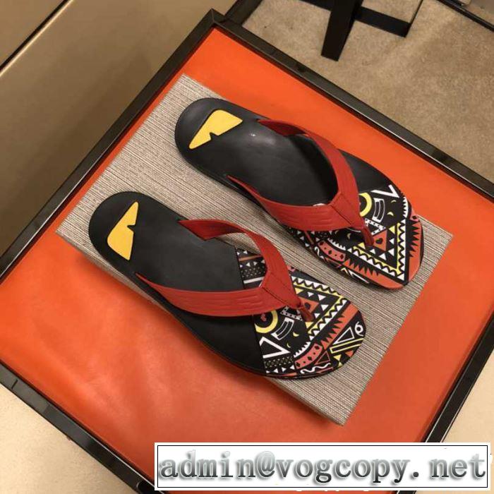 大人っぽく着こなし フェンディ2019春夏 FENDI トングサンダルカジュアルファッションを楽しもう