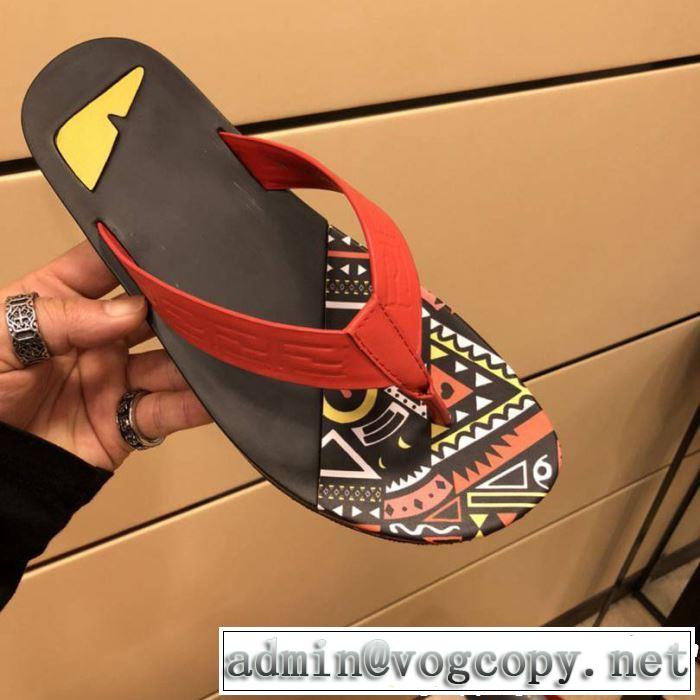 大人っぽく着こなし フェンディ2019春夏 FENDI トングサンダルカジュアルファッションを楽しもう