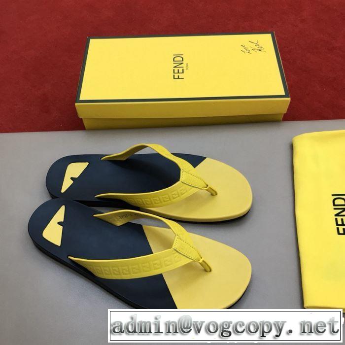 3色可選 海外セレブは大人気 フェンディ FENDI トングサンダル 2019春夏は人気定番