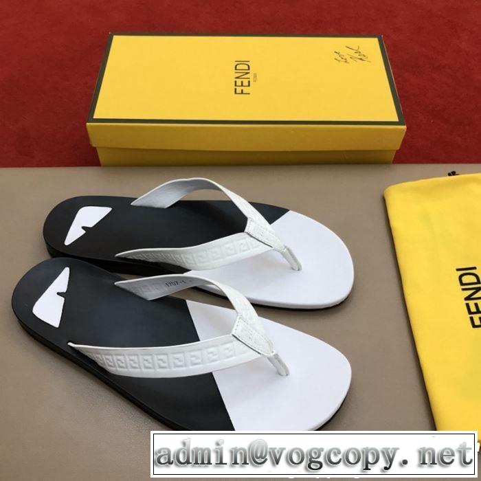 3色可選 海外セレブは大人気 フェンディ FENDI トングサンダル 2019春夏は人気定番