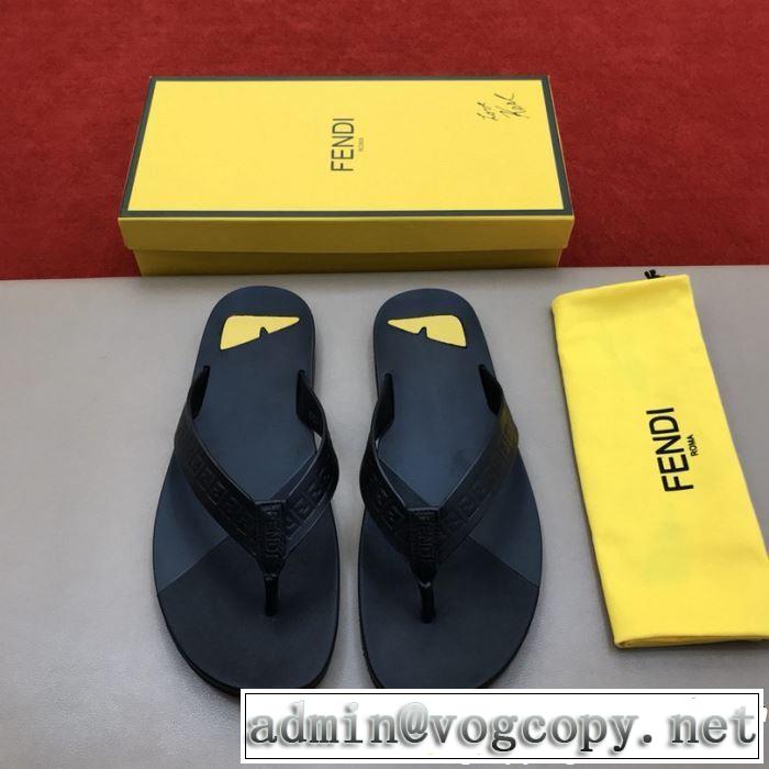 3色可選 海外セレブは大人気 フェンディ FENDI トングサンダル 2019春夏は人気定番